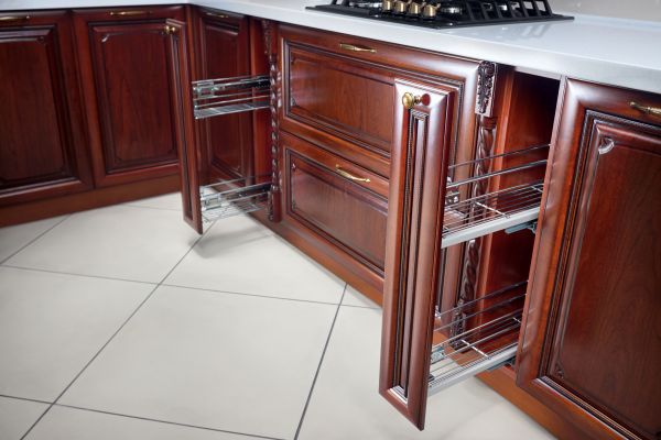 Cherry Cabinet Refacing in Brenham